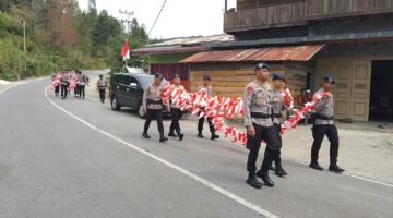 Brimob Aceh, Sambang Desa Dalam Rangka Memeriahkan HUT RI Ke-81
